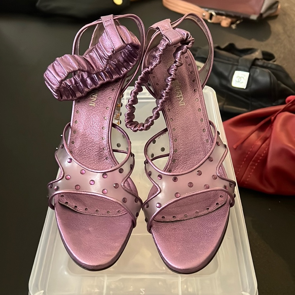 Yves saint Laurent studded heals